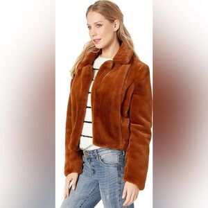 Blank NYC faux fur cropped jacket